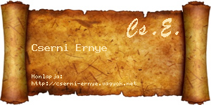 Cserni Ernye névjegykártya